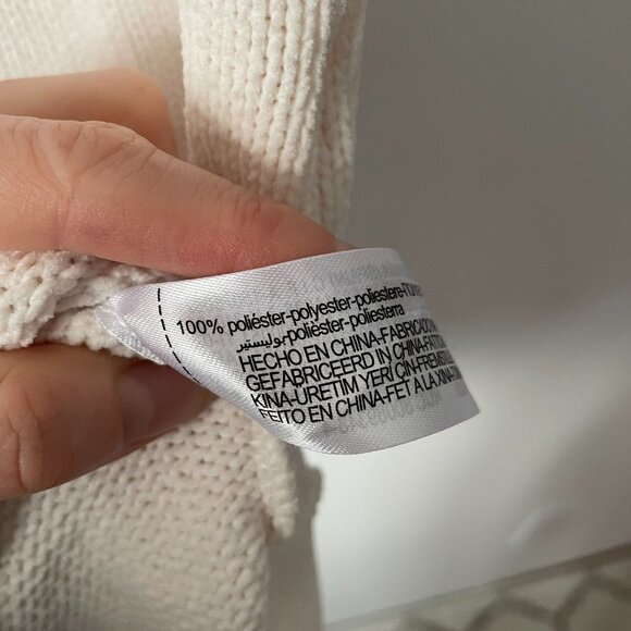 Zara Crochet Knit Mini Dress Ecru White  Size Small - Picture 7 of 7